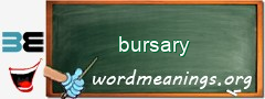 WordMeaning blackboard for bursary